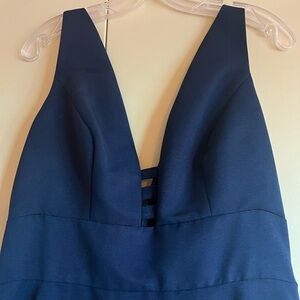 Carmen Marc Valvo Navy Gown